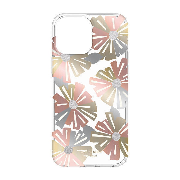 KSNY iPhone 13 mini Protective Hardshell, Wallflower/Cream/Sliver Glitter/Rose G