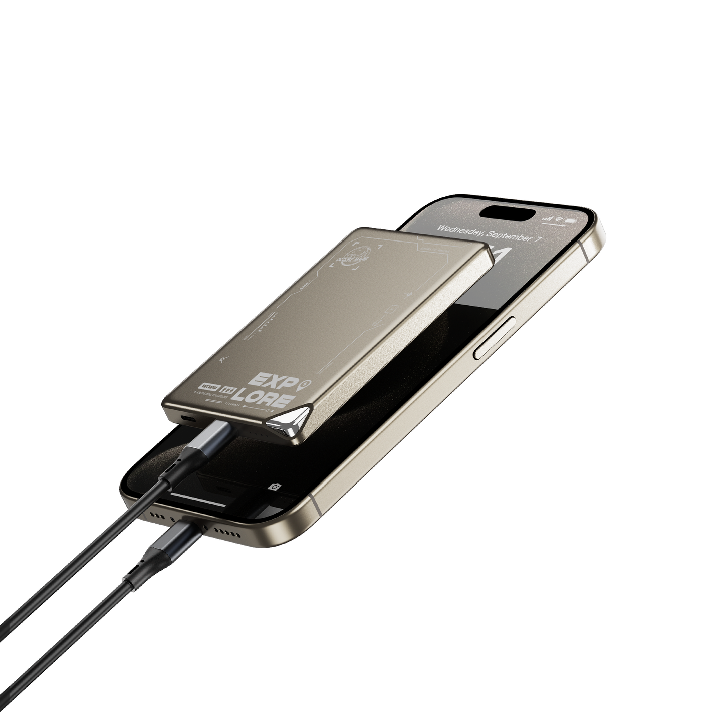 WiWU P019 Ultra-Thin Power Bank 5000mAh, Titanium Alloy