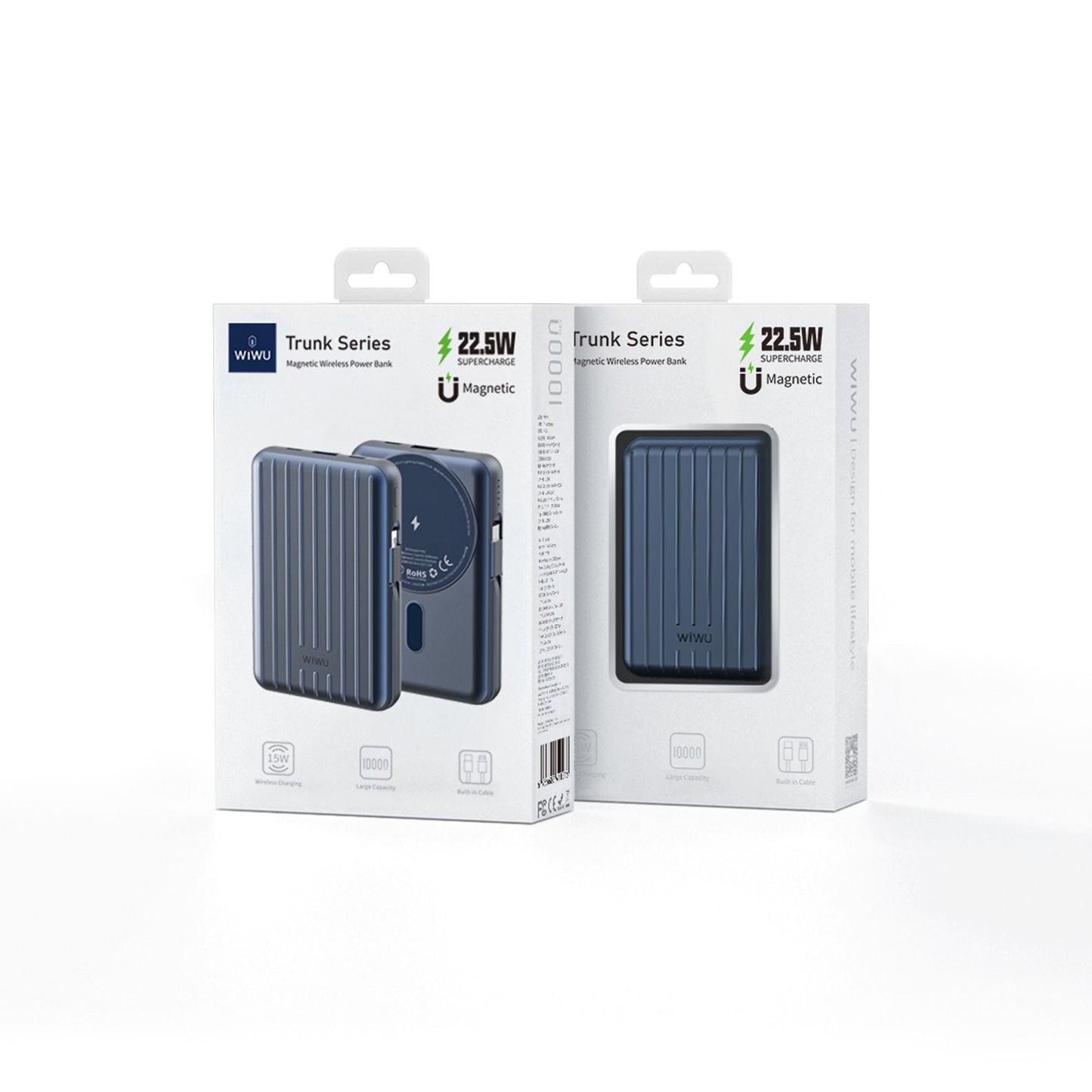 WiWU PP03 Trunk Magnetic Power Bank 10000mAh, Blue