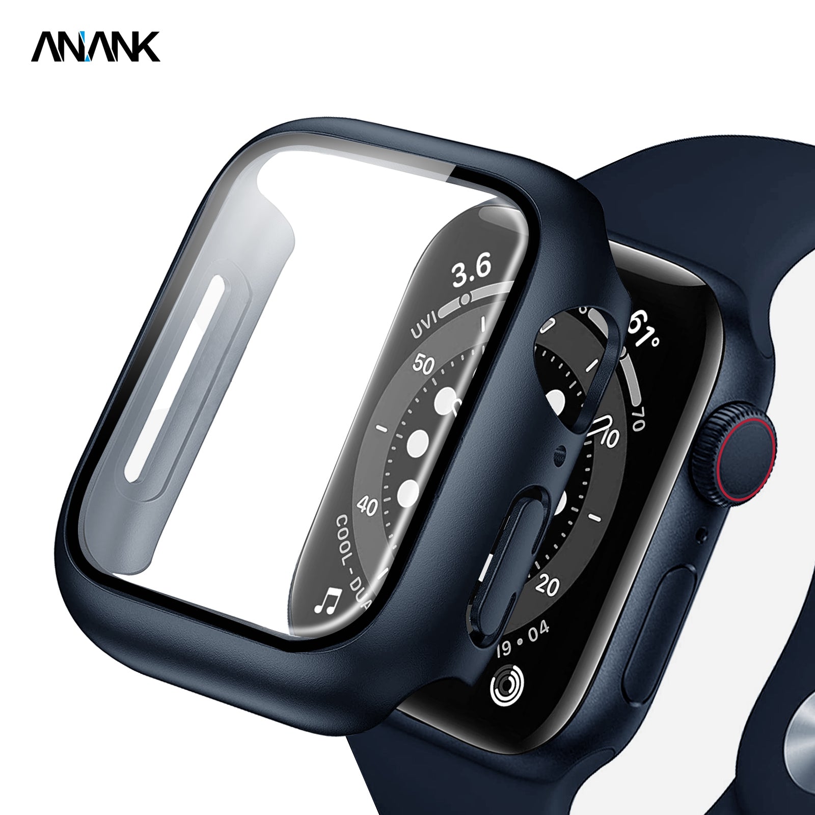 Anank Apple Watch Series 7 (45mm) Screen Guard Case, Blue