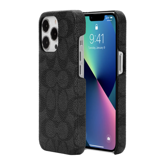 Coach iPhone 13 Pro Slim Wrap, Signature C Black