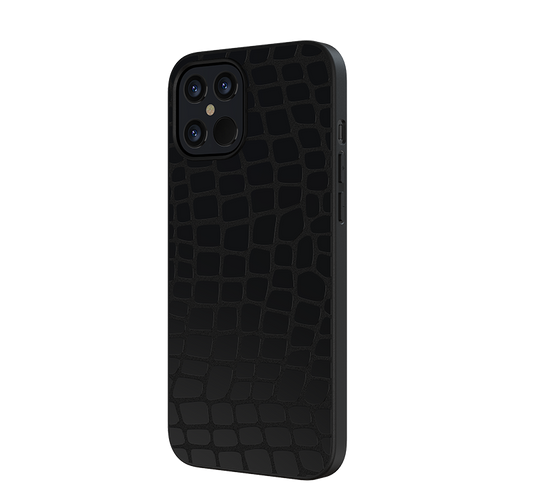 Devia iPhone 12 / iPhone 12 Pro Elegant Leather Case, Black