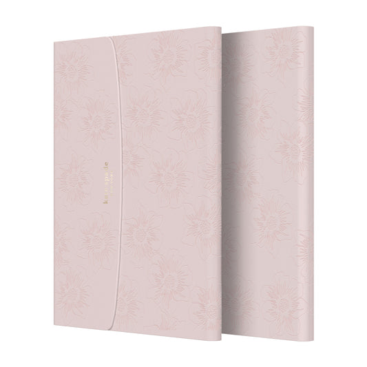 KSNY iPad 7/8/9 10.2 Envelope Folio, Reverse Hollyhock/Pale Vellum PU/Gold