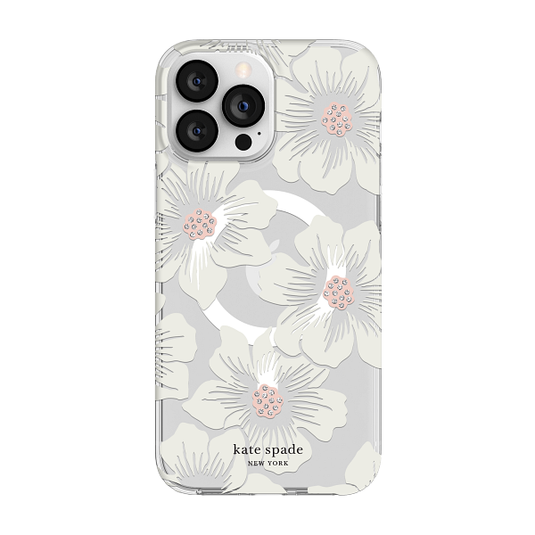 KSNY iPhone 13 Pro Max Protective Hardshell Case for MagSafe, Hollyhock Floral C