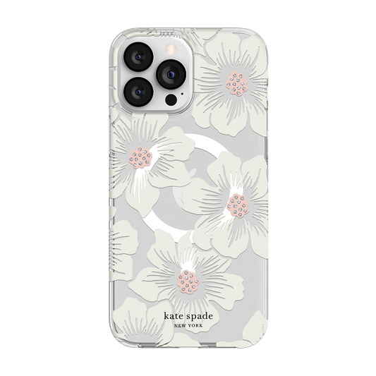 KSNY iPhone 13 Pro Max Protective Hardshell Case for MagSafe, Hollyhock Floral C