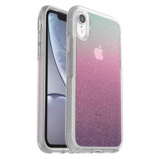OtterBox iPhone XR Symmetry Clear Series, Graphic Gradient Energy (Flake/Clear)