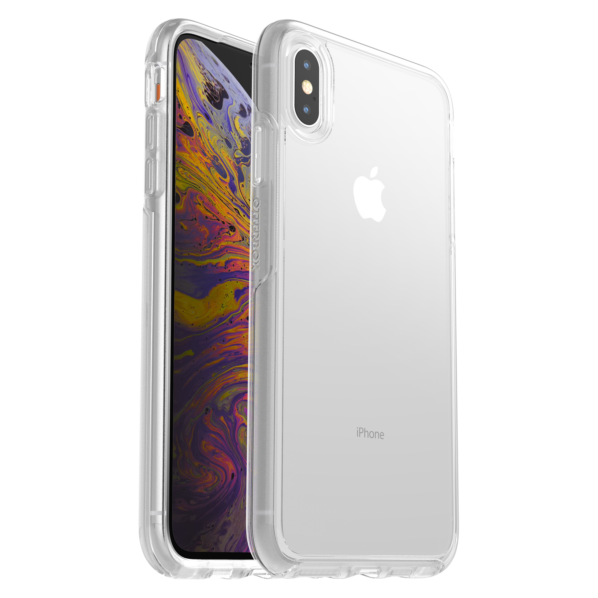 OtterBox iPhone Xs Max Symmetry Clear Series, Graphic That Willow Do (Glitter/Cl
