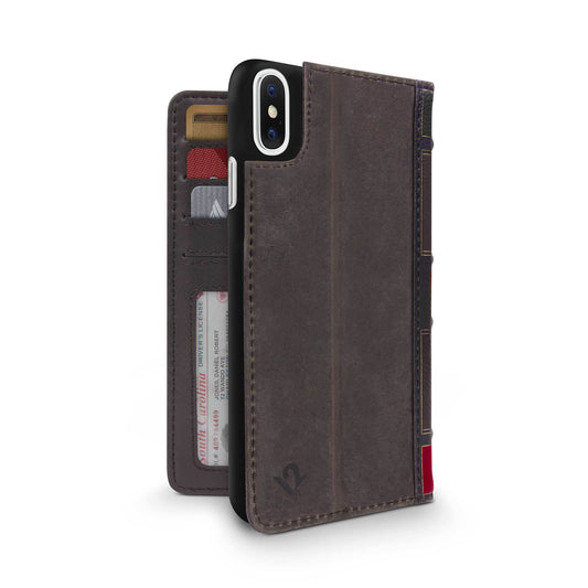 Twelve South iPhone X BookBook 3-in-1 Leather Wallet Case, Brown