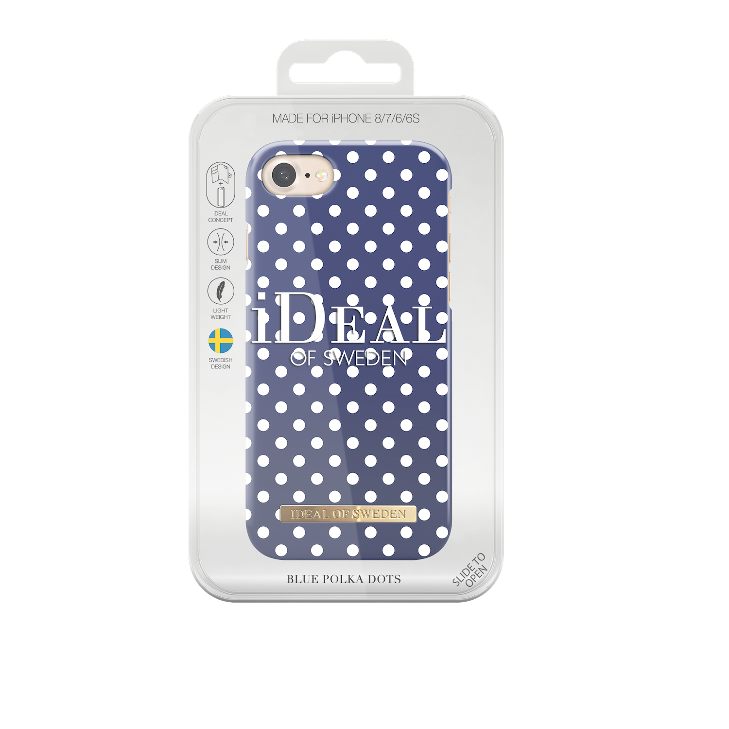 iDeal Of Sweden iPhone 7 Fashion Case S/S 2017, Blue Polka Dots