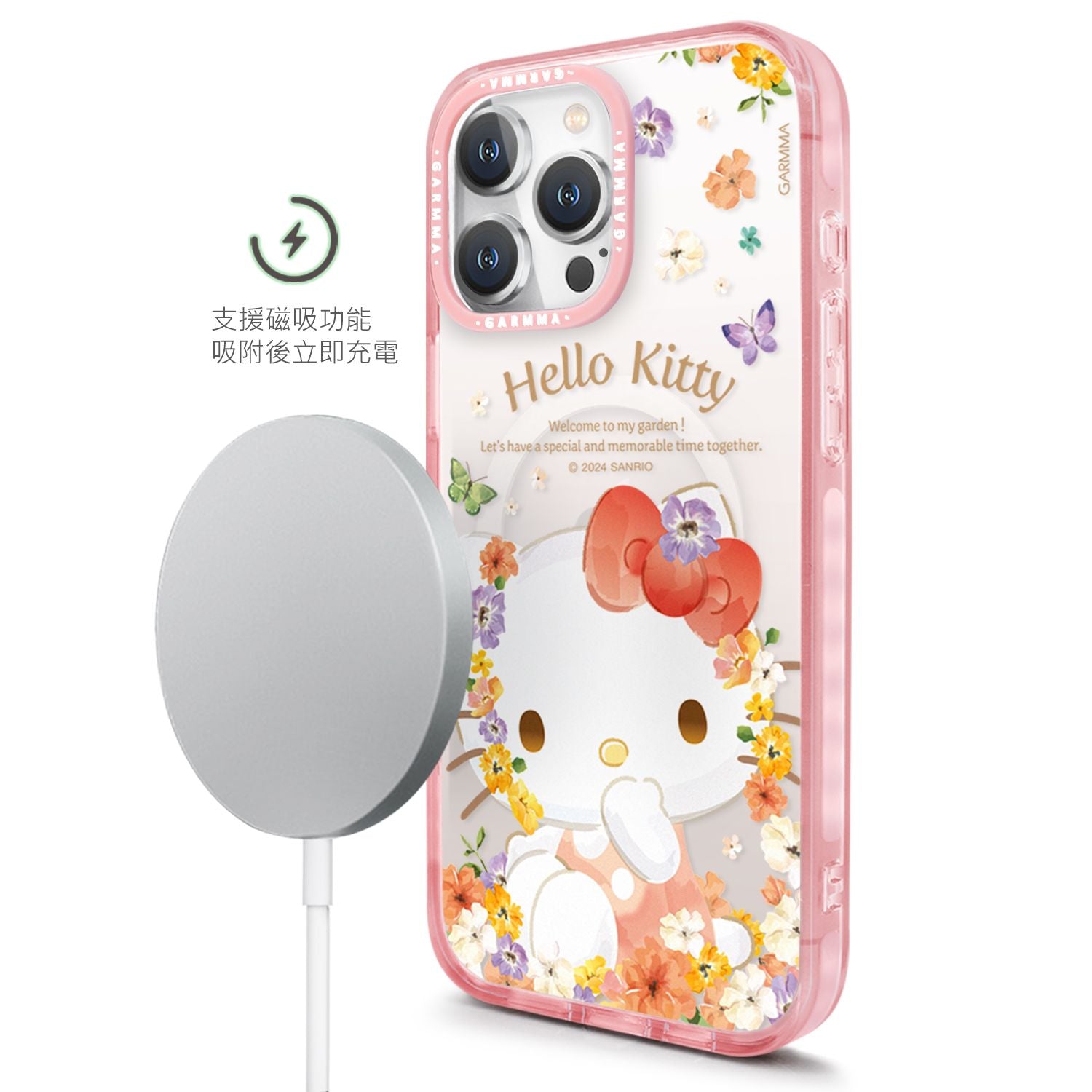 Sanrio iPhone 16 Pro Max MagSafe Case, KT Flower
