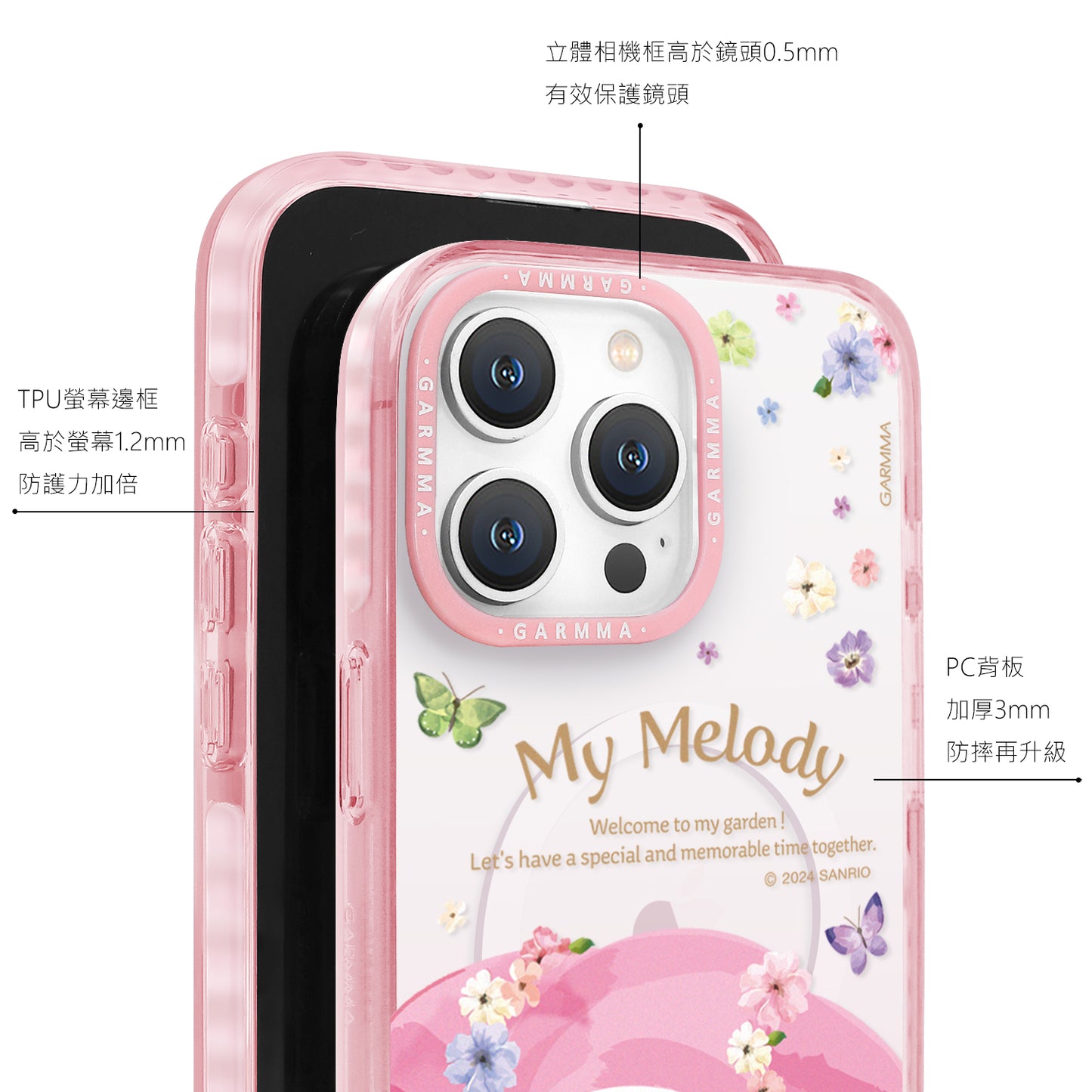 Sanrio iPhone 16 Pro Max MagSafe Case, MM Garden