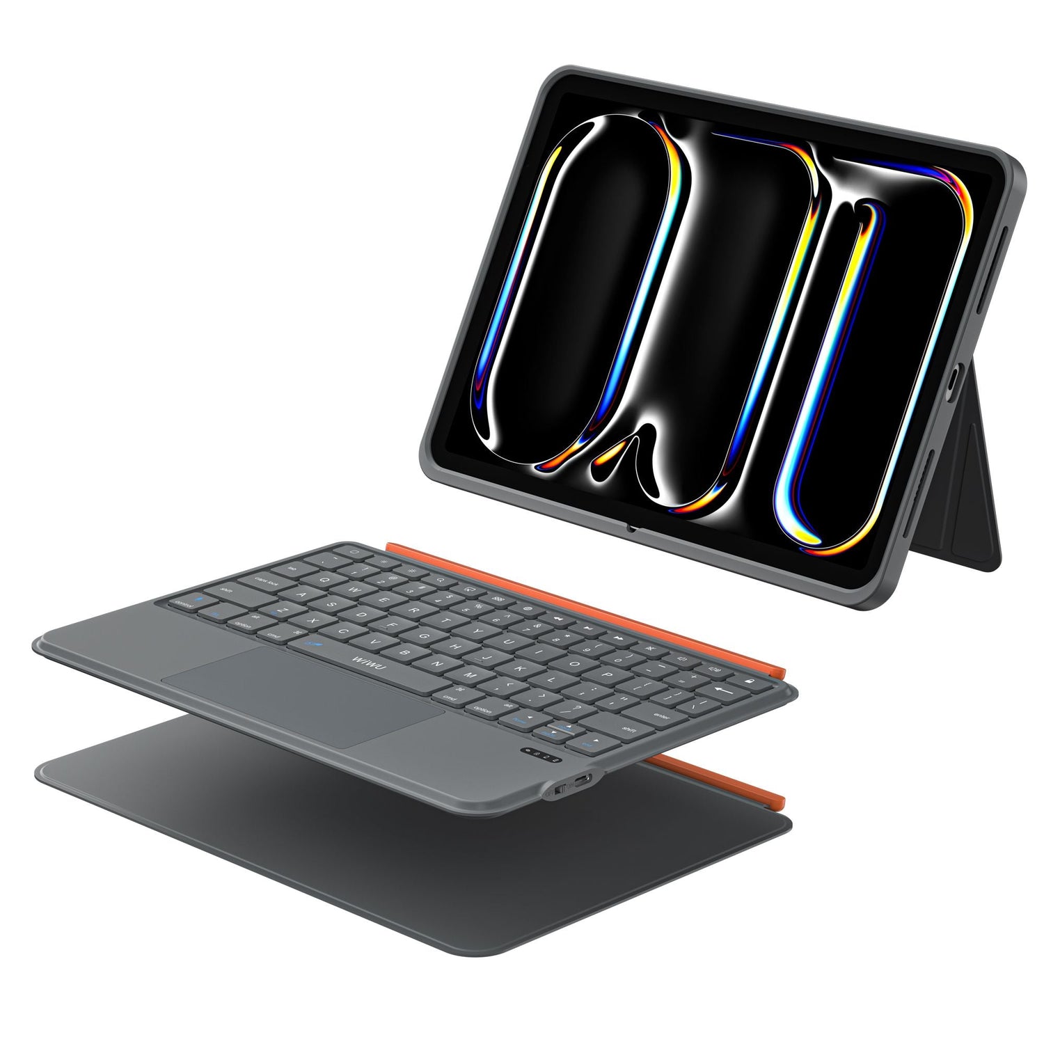 WiWU MK5 iPad Air 13 Combo 3 in 1 Case+Cover+Keyboard, Grey