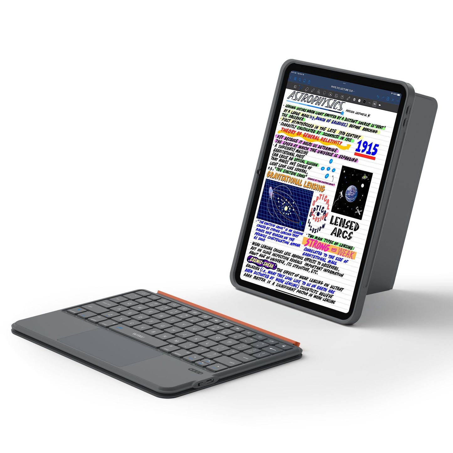 WiWU MK5 iPad Pro 11 Combo 3 in 1 Case+Cover+Keyboard, Grey