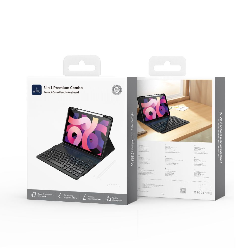 WiWU MK6 iPad 11/10.9 3 in 1 Premium Combo, Black