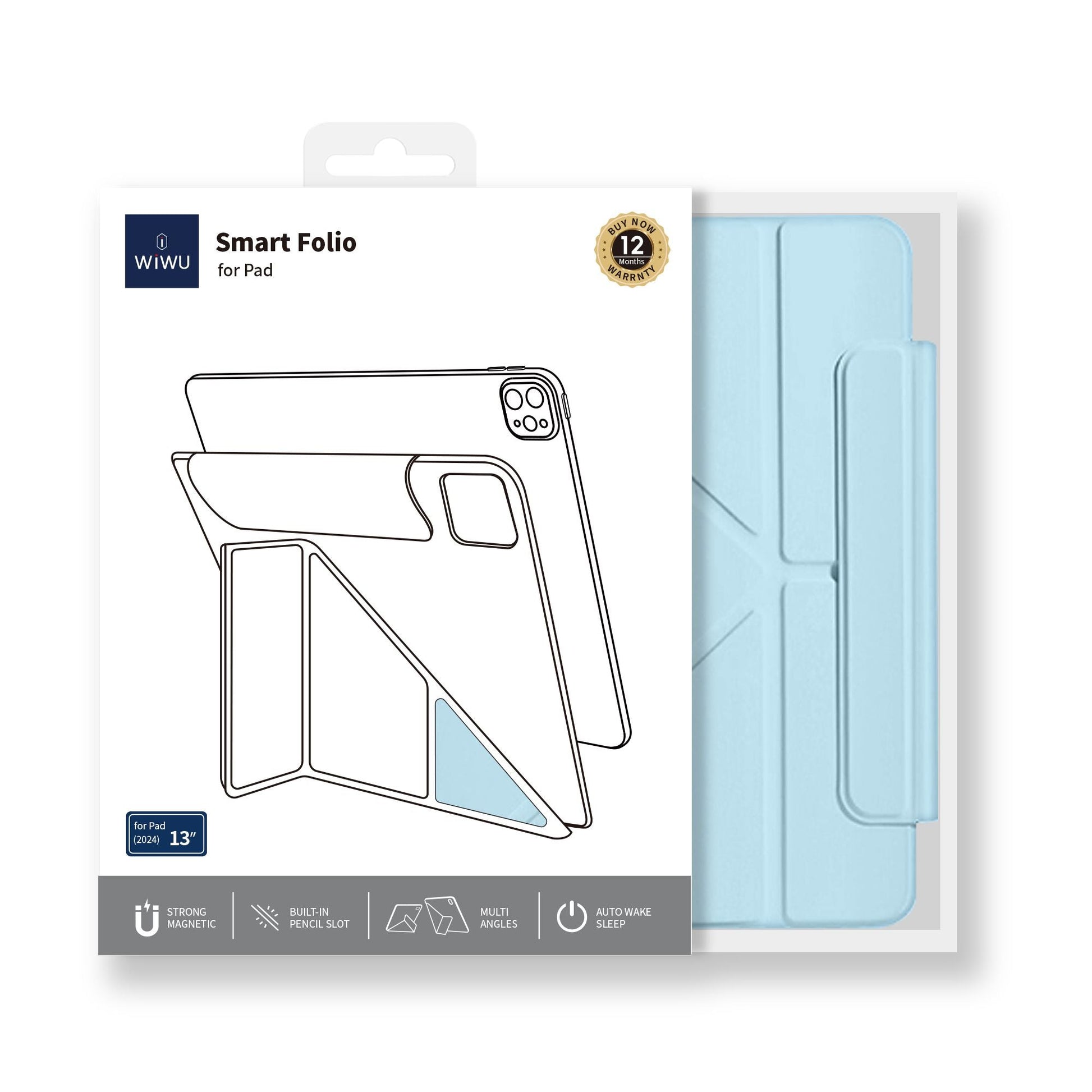 WiWU Smart Folio for iPad Air 2024 13inch/12.9, Blue