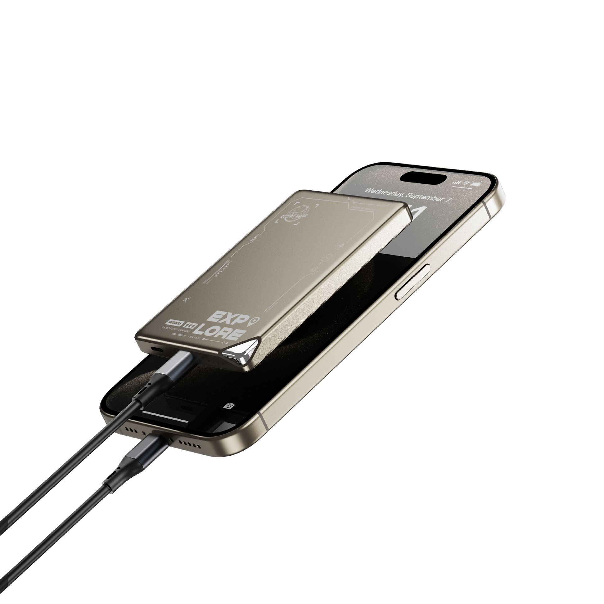 WiWU P019 Ultra-Thin Power Bank 5000mAh, Titanium Alloy