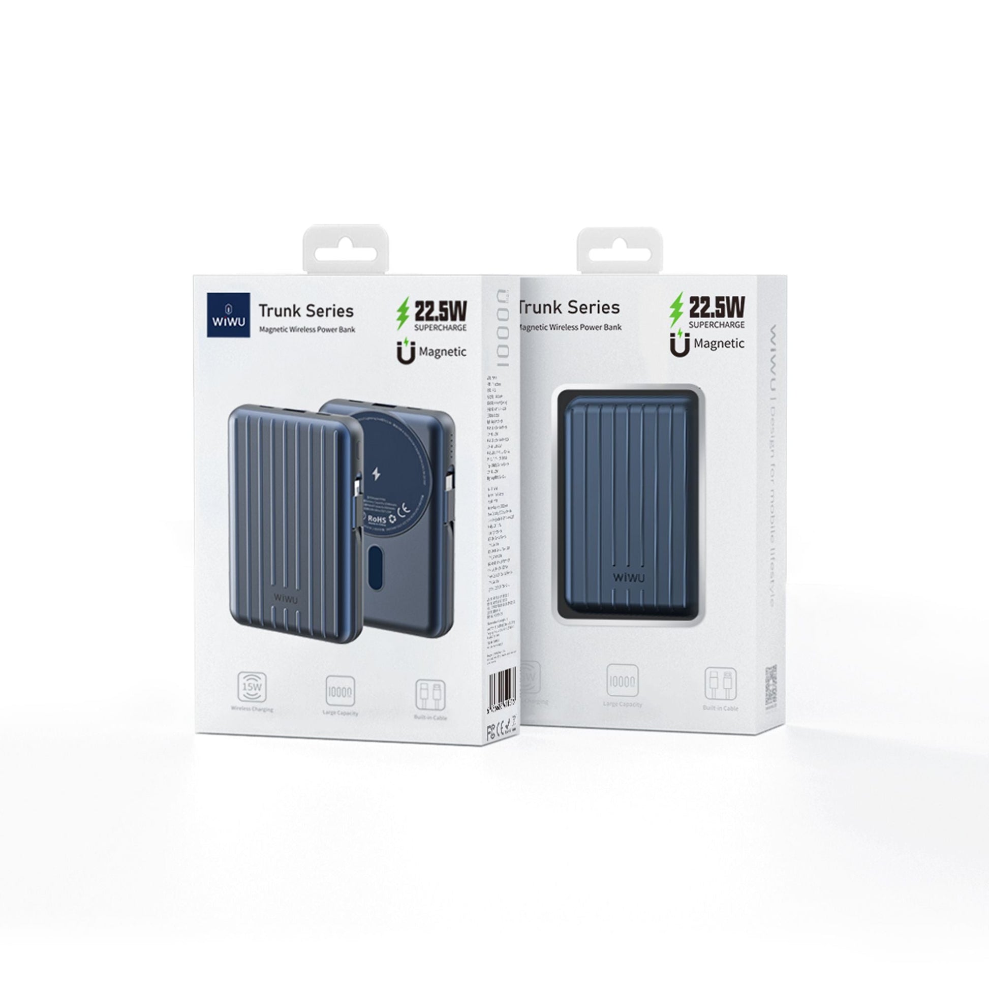 WiWU PP03 Trunk Magnetic Power Bank 10000mAh, Blue