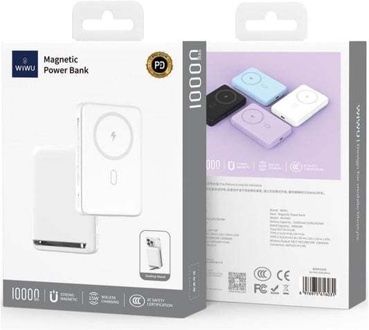 WiWU P043 Qi2 Magnetic Power Bank 10000mAh, Blue